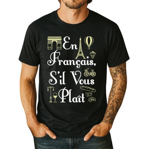 French Teacher En Francais S'Il Vous Plait End Of Year Men's Casual T-Shirt - teacherstshirts.com UK