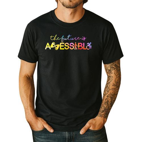 The Future Is Accessible Special Education Teacher Men's Casual T-Shirt - teacherstshirts.com CA