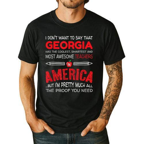 Georgia Teachers Classroom Tshirt Men's Casual T-Shirt - teacherstshirts.com AU