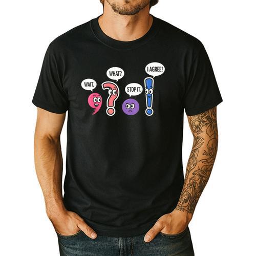 Grammar Teacher Wait What Stop It I Agree Humor Men's Casual T-Shirt - teacherstshirts.com AU