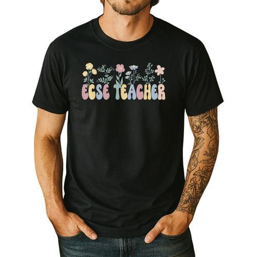 Groovy ECSE Early Childhood Special Education Teacher Men's Casual T-Shirt - teacherstshirts.com DE