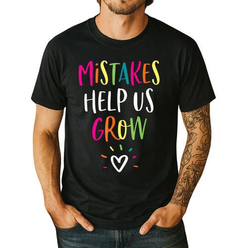 Growth Mindset Positive Back To School Teacher Student Men's Casual T-Shirt - teacherstshirts.com AU