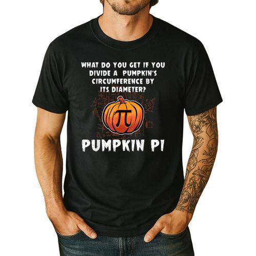 Halloween Pumpkin Pi Math Geometry Teachers Students For Men Women Kids Men's Casual T-Shirt - teacherstshirts.com