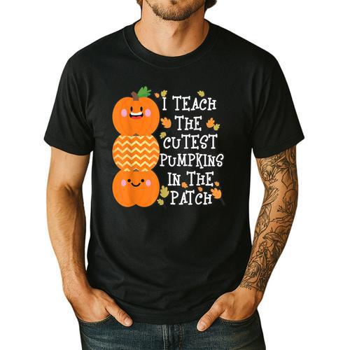 Halloween Teacher Shirt I Teach The Cutest Pumpkins In Patch Men Women Kids Men's Casual T-Shirt - teacherstshirts.com DE