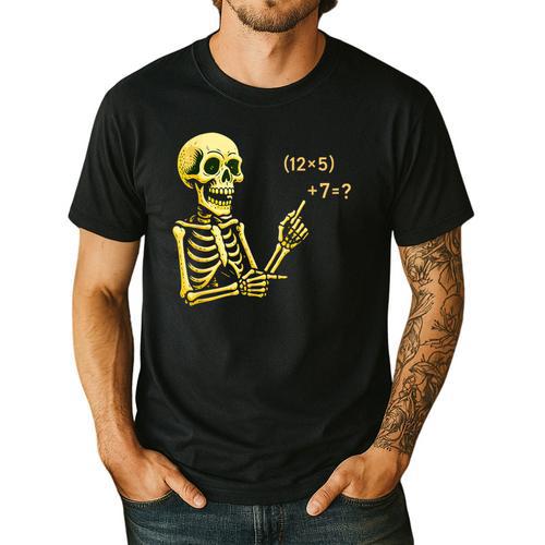 Halloween Teacher Six Seven 6 7 Skeleton Spooky Costume Men's Casual T-Shirt - teacherstshirts.com