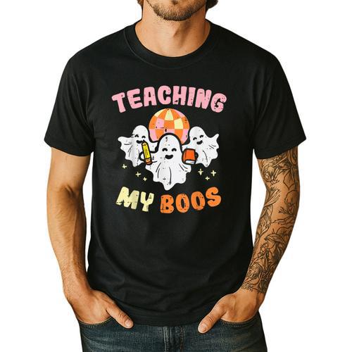 Halloween Teacher Teaching My Boos Costume Teacher Men Women Men's Casual T-Shirt - teacherstshirts.com AU