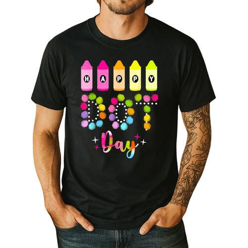 Happy Dot Day 2025 Teacher Kids Girls Colorful Polka Dot Day Men's Casual T-Shirt - teacherstshirts.com