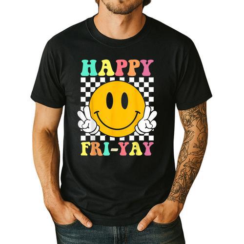 Happy Fri-Yay Teacher Friday Weekend School Men's Casual T-Shirt - teacherstshirts.com AU