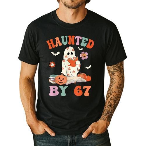 Haunted By 67 Boo Ghost Teacher 6 7 Halloween Costume Men's Casual T-Shirt - teacherstshirts.com DE