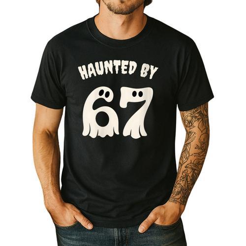 Haunted By 67 Teacher Halloween 6 7 Shirt Men's Casual T-Shirt - teacherstshirts.com CA