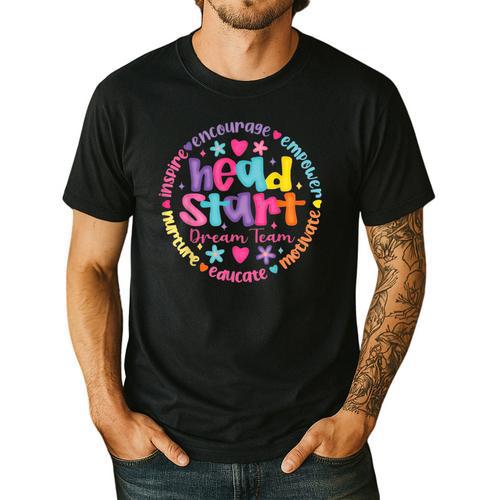Head Start Dream Team Squad Teacher Headstart Back To School Men's Casual T-Shirt - teacherstshirts.com CA