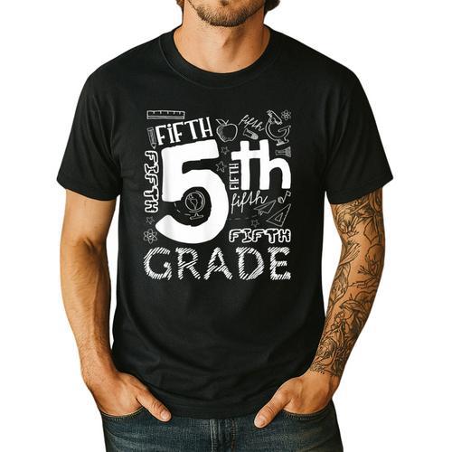 Hello 5th Grade Here I Come Teacher Fifth Grade Boys Girls Men's Casual T-Shirt - teacherstshirts.com AU