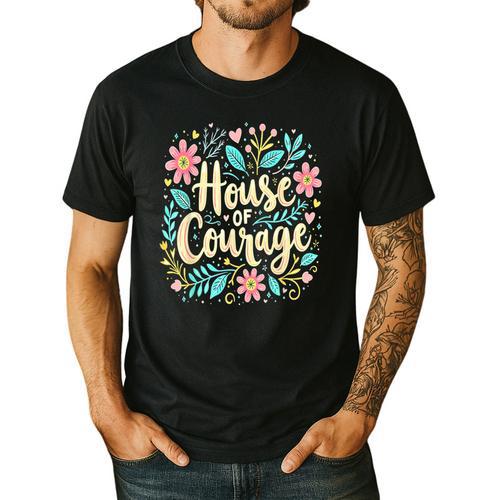 House Of Courage Flowers RCA School Teacher Student Tee Men's Casual T-Shirt - teacherstshirts.com DE