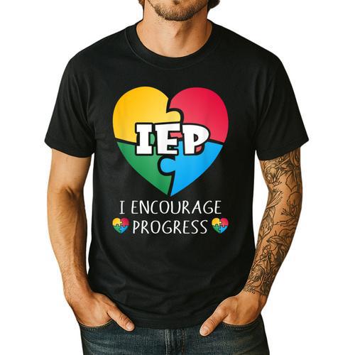 IEP I Encourage Progress Special Education School Teacher Men's Casual T-Shirt - teacherstshirts.com AU