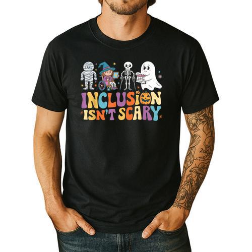 Inclusion Isn't Scary SLP Halloween Sped Teacher Men's Casual T-Shirt - teacherstshirts.com AU