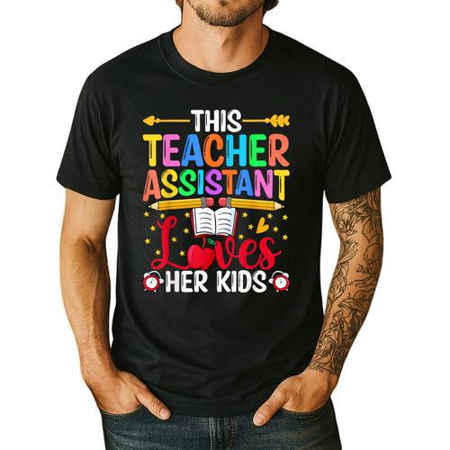 Instructional Assistant Loves Her Kids Teacher Assistant Men's Casual T-Shirt - teacherstshirts.com UK