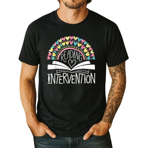 Intervention Teacher Reading Intervention Men's Casual T-Shirt - teacherstshirts.com