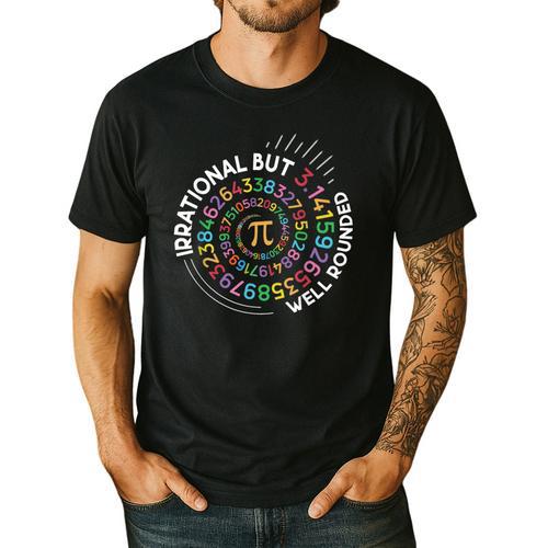 Irrational But Well Rounded Pi Day Math Teacher Student Geek Men's Casual T-Shirt - teacherstshirts.com AU