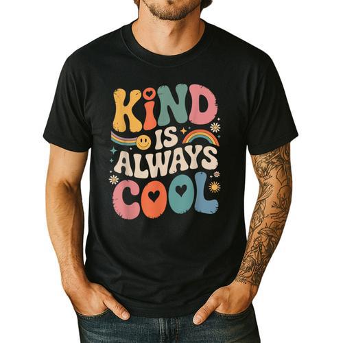 Kind Is Always Cool Teacher Graphic Tees Choose Kindness Men's Casual T-Shirt - teacherstshirts.com AU