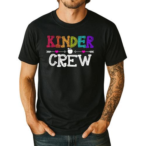 Kinder Crew Kindergarten Teacher 1st Day Of School Men's Casual T-Shirt - teacherstshirts.com CA