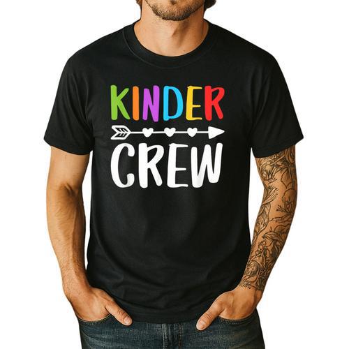 Kinder Crew Shirt Kindergarten Boy Girl Student Teacher Men's Casual T-Shirt - teacherstshirts.com