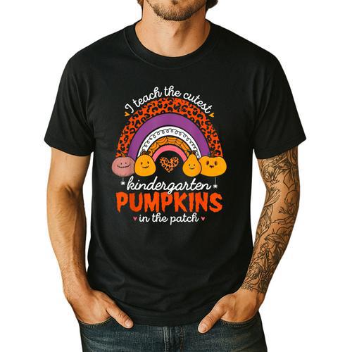 Kindergarten Teacher Pumpkin Patch Cute Men's Casual T-Shirt - teacherstshirts.com UK