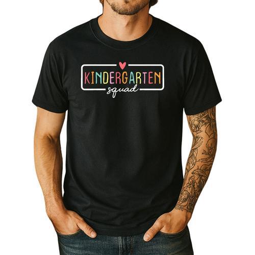 Kindergarten Team Crew Kinder Squad Back To School Teacher Men's Casual T-Shirt - teacherstshirts.com AU