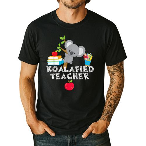 Koalafied Teacher Proud School Teacher Koala Cute T-Shirt Men's Casual T-Shirt - teacherstshirts.com