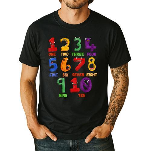 Learning Math Numbers Counting Back To School Teacher For Men Women Girls Kids Men's Casual T-Shirt - teacherstshirts.com UK
