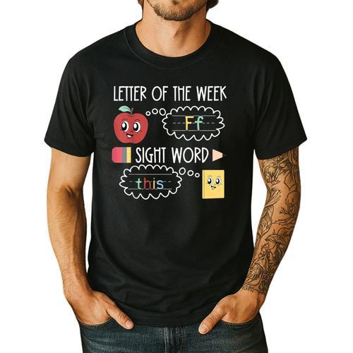 Letter Of The Week Ff Sight Word Teacher Squad Men's Casual T-Shirt - teacherstshirts.com