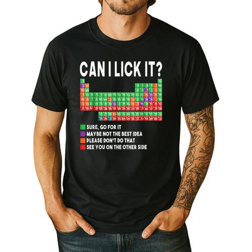 Can I Lick It Periodic Table Science Teacher Boy And Girls Men's Casual T-Shirt - teacherstshirts.com AU