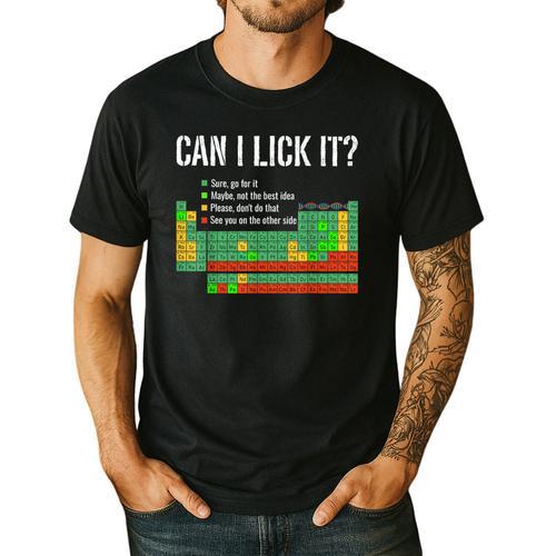 Can I Lick It Periodic Table Science Teacher Student Men's Casual T-Shirt - teacherstshirts.com AU