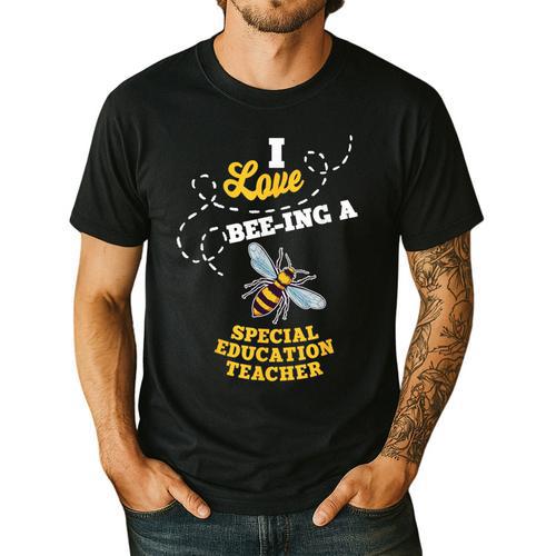 I Love Bee-Ing A Special Education Teacher Honey Bee Job For Men Women Men's Casual T-Shirt - teacherstshirts.com UK