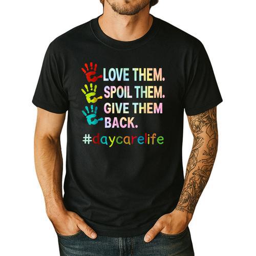 Love Daycare Provider Childcare Teacher Tie Dye Men's Casual T-Shirt - teacherstshirts.com UK
