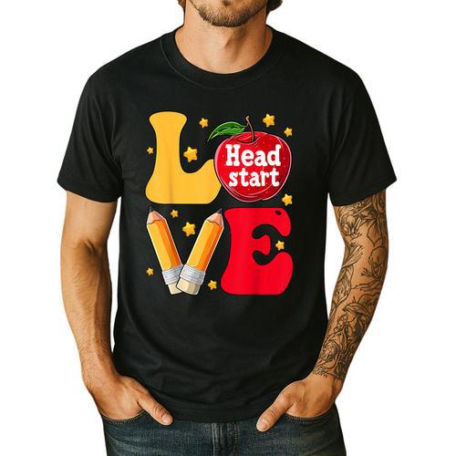 Love Headstart Head Start Teachers First Day Of School Men's Casual T-Shirt - teacherstshirts.com AU