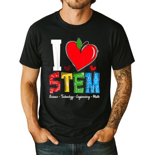 I Love STEM Student Teacher 1st Day Of School Back To School Men's Casual T-Shirt - teacherstshirts.com UK