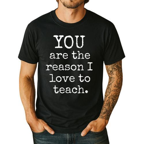 Love To Teach Positive Affirmation Kind Motivational Teacher Men's Casual T-Shirt - teacherstshirts.com AU