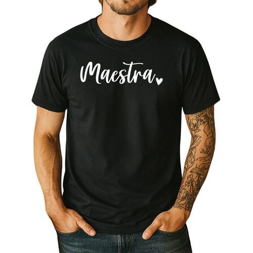 Maestra Cute Bilingual Spanish Teacher Men's Casual T-Shirt - teacherstshirts.com DE