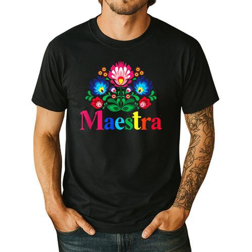 Maestra Proud Spanish Teacher Bilingual Teacher Latina Men's Casual T-Shirt - teacherstshirts.com AU