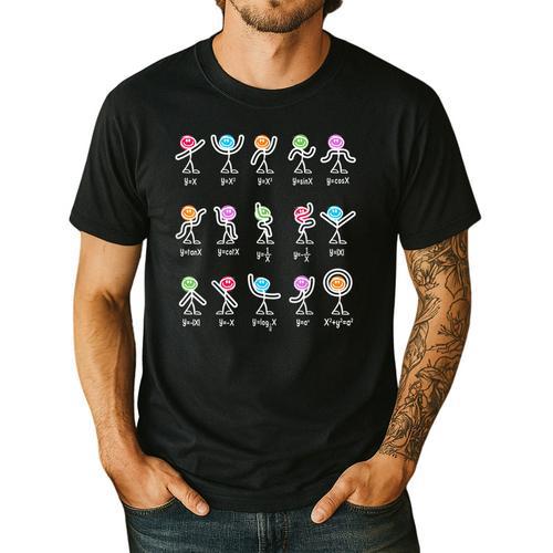 Math Equation Figures Algebra Dance Nerdy Teacher Joke For Men Women Girls Kids Men's Casual T-Shirt - teacherstshirts.com UK