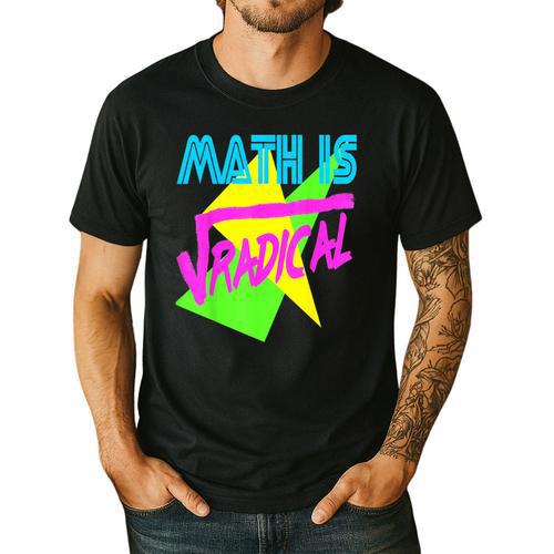 Math Is Radical Retro 80s Vintage Algebra Teacher Men's Casual T-Shirt - teacherstshirts.com AU