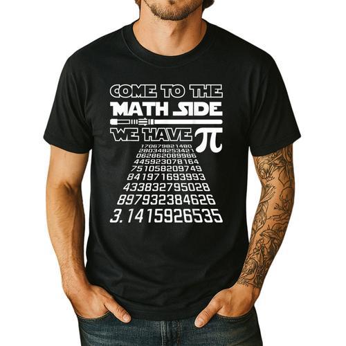 Come To The Math Side We Have Pie Shirt Pi Day Teacher Men's Casual T-Shirt - teacherstshirts.com