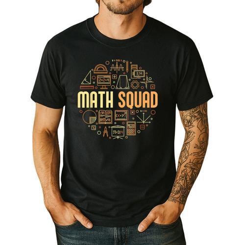 Math Squad For Teacher Or Student Mathematics Men Women Kids Men's Casual T-Shirt - teacherstshirts.com UK
