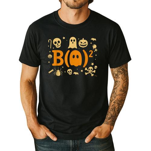 Math Teacher Ghost Shirt Cute Spooky Teacher Halloween Men's Casual T-Shirt - teacherstshirts.com