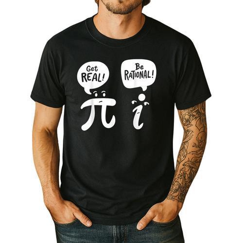 Math Teacher Math Student Be Real Get Rational Men's Casual T-Shirt - teacherstshirts.com