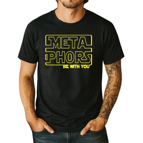 Metaphors Be With You English Teacher Shirts T-Shirt Men's Casual T-Shirt - teacherstshirts.com