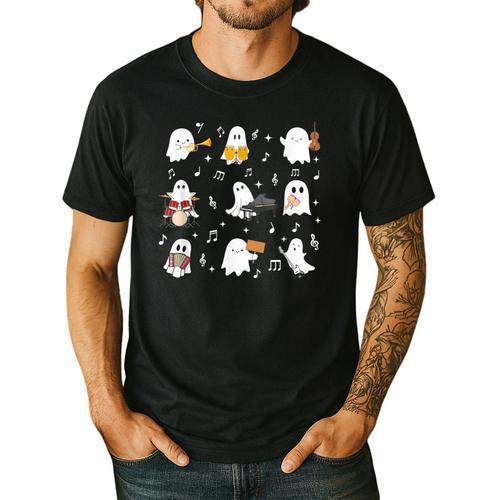 Music Teacher Halloween Music Teacher Education Men's Casual T-Shirt - teacherstshirts.com CA
