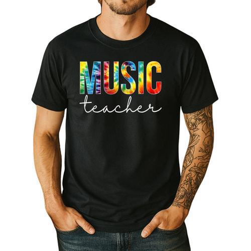 Music Teacher Tie Dye Appreciation Day Hello Back To School Men Women Men's Casual T-Shirt - teacherstshirts.com UK