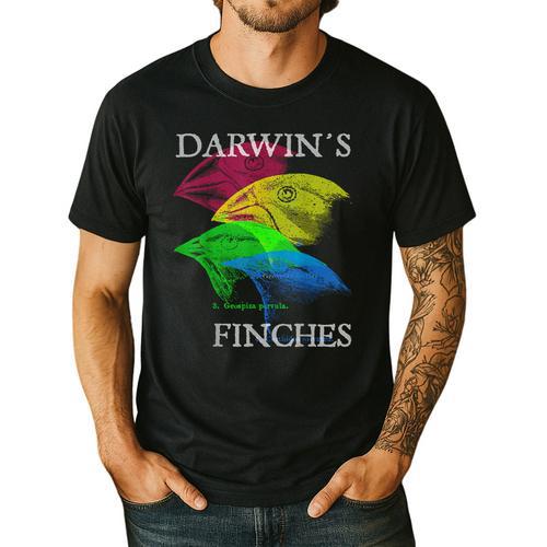 Nerdy Darwin's Finches Evolution Science Biology Teacher Men's Casual T-Shirt - teacherstshirts.com AU