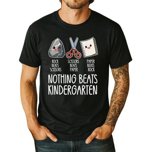 Nothing Beats Kindergarten Back To School Kid Teacher Men's Casual T-Shirt - teacherstshirts.com AU
